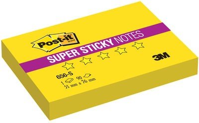 Блок самоклеящийся (стикер) POST-IT Super Sticky, 51х76 мм, 90 л., неоновый желтый