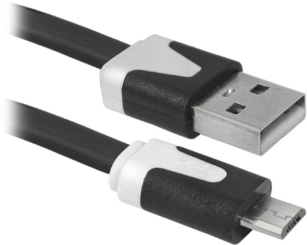 Кабель Defender USB08-03P USB2.0 (A) - microUSB (B), 1м, черный