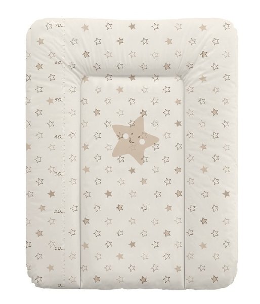 Пеленальный матрац 70x50 см Ceba Baby мягкий на комод(W-143-066-111 Stars Beige)