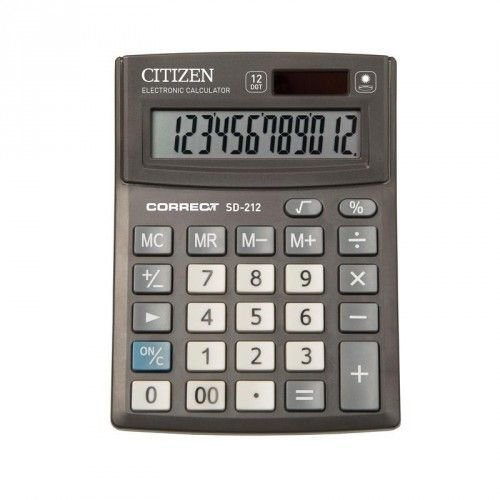 Citizen Калькулятор настольный 8 разр. двойное питание, чёрный Correct CMB801BK