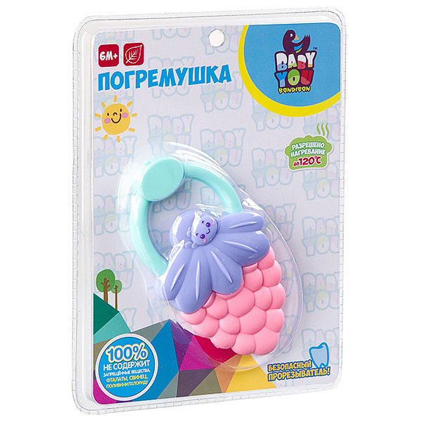 Игр.разв.погрем. пласт., КЛУБНИЧКА, Bondibon, CRD 18,8х14х5 см.