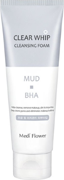 Пенка для умывания с белой глиной и BHA кислотами Clear Whip Cleansing Foam Mud BHA