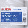 Бумага туалетная 200 м, LAIMA (T2), UNIVERSAL, 1-слойная, цвет натуральный, КОМПЛЕКТ 12 рулонов, 111334