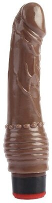 Коричневый вибратор 7.6 Vibrating Dildo - 19,5 см.