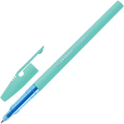 Ручка шариковая STABILO "Liner Pastel", СИНЯЯ, корпус бирюзовый, узел 0,7 мм, линия письма 0,3 мм