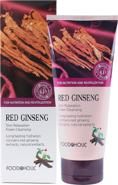 Очищающая пенка для умывания с экстрактом красного женьшеня Red Ginseng Skin Relaxing Foam Cleansing