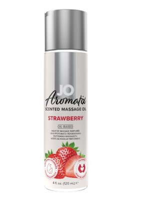 Массажное масло JO Aromatix Massage Oil Strawberry с ароматом клубники - 120 мл.