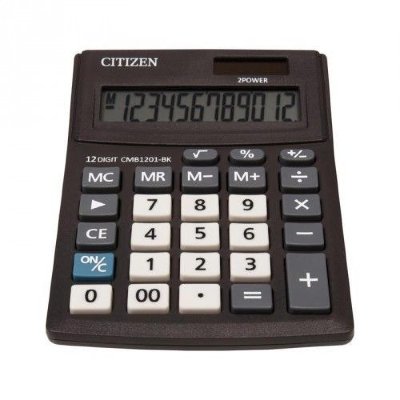 Citizen Калькулятор настольный 12 разр. двойное питание, чёрный CMB1201BK