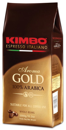 Кофе в зернах KIMBO "Aroma Gold Arabica" (Кимбо "Арома Голд Арабика"), натуральный, 1000 г, вакуумная упаковка