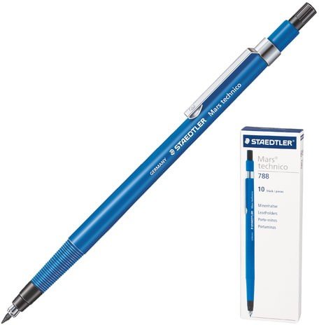 Карандаш механический STAEDTLER, корпус синий, цанговый, 2 мм