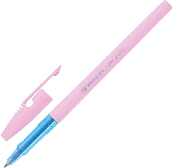 Ручка шариковая STABILO "Liner Pastel", СИНЯЯ, корпус розовый, узел 0,7 мм, линия письма 0,3 мм