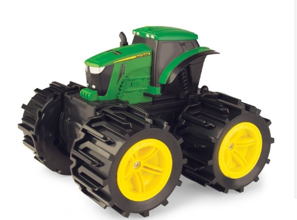 Tomy John Deere Трактор Mega Monster Wheels с бол.поворот.колесами,со звуком,22х28х25см,кор.