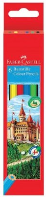 Карандаши цветные FABER-CASTELL, 6 цветов, картонная упаковка с подвесом