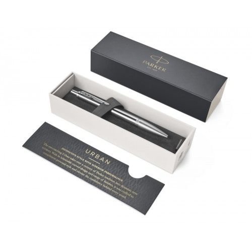 Parker Pen Products Parker Urban Premium Шариковая ручка K313 Silvered Powder CT M синие чернила 1931578