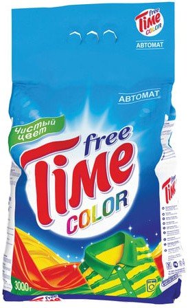 Стиральный порошок-автомат, 3 кг, FREE TIME (Фри Тайм) Color (Нэфис Косметикс)