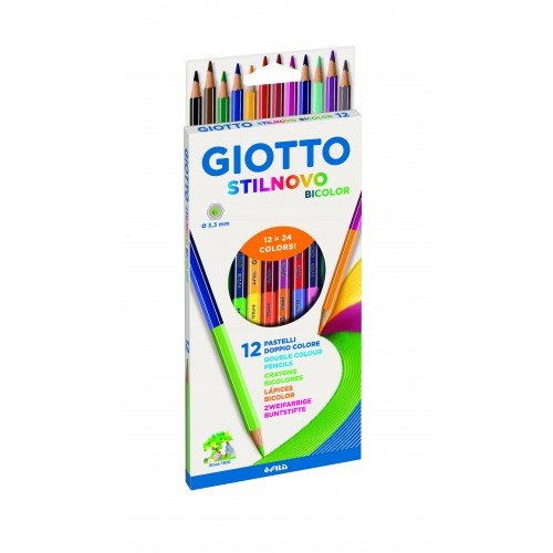 Giotto Карандаши цвет. двусторонние 12шт/24цв "Giotto stilnovo bicolor" 256900