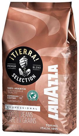Кофе в зернах LAVAZZA "Tierra Selection", 1000 г, вакуумная упаковка, 4332