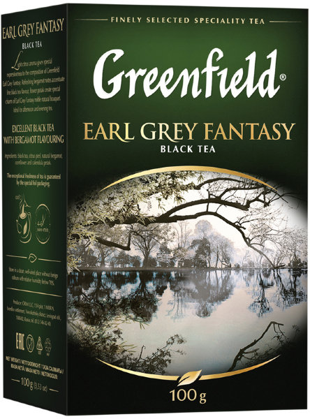 Чай Greenfield "Earl Gray", черный листовой с бергамотом, 100г