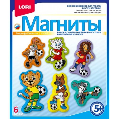 Lori Фигурки на магнитах "Звери-футболисты" М-067