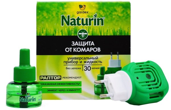 Gardex Naturin Комплект: прибор универсальный + жидкость от комаров без запаха, 30 ночей (24)