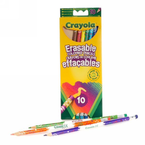 Crayola 10 цветных карандашей с корректорами