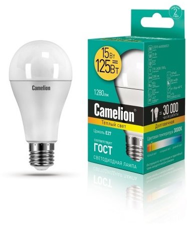 Светодиодная лампа Camelion LED15-A60/830/E27