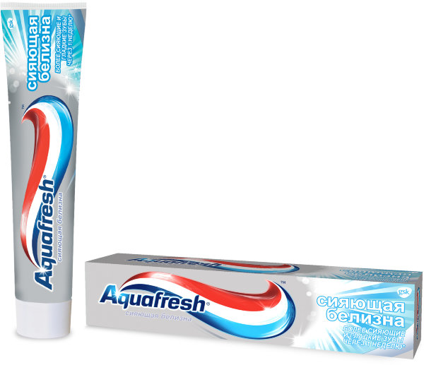 Aquafresh Аквафреш Тройная защита Сияющая белизна, отбеливабщая зубная паста, 100 мл