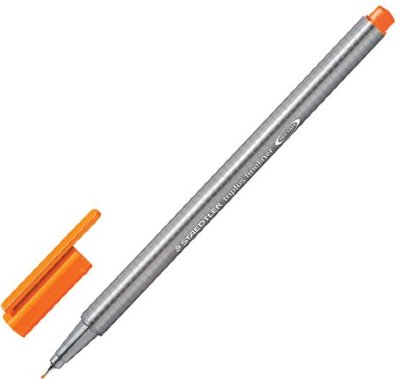 Ручка капиллярная STAEDTLER "Triplus Fineliner", ОРАНЖЕВАЯ, трехгранная, линия письма 0,3 мм