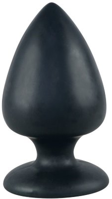 Большая чёрная анальная втулка Black Velvet Extra XL - 14 см.