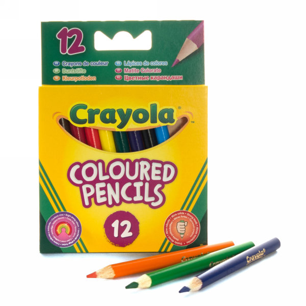 Crayola 12 коротких цветных карандашей