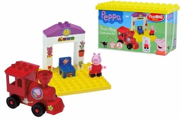 Конструктор поезд с остановкой Peppa Pig 15дет