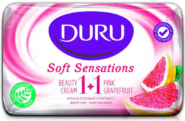 Туалетное мыло DURU Soft Sensations ГРЕЙФРУТ 80г