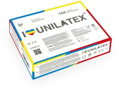 Разноцветные ароматизированные презервативы Unilatex Multifruits - 144 шт.