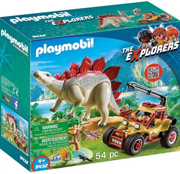 Конструктор Playmobil Динозавры: Исследовательский транспорт со стегозавром 9432pm