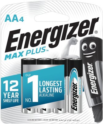 Батарейки ENERGIZER Max Plus, AA (LR06, 15А), алкалиновые, КОМПЛЕКТ 4 шт., в блистере