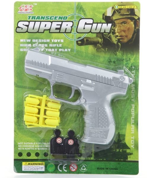 Оружие PVC 26*19  см. Пистолет, пули SuperGun  арт. 3030A