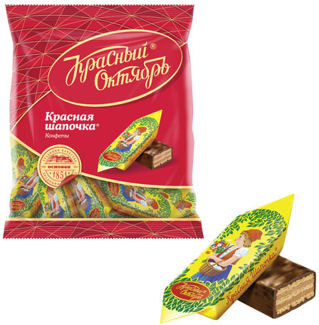 Конфеты шоколадные КРАСНЫЙ ОКТЯБРЬ "Красная шапочка", 250 г, пакет, КО03926