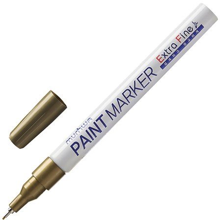 Маркер-краска лаковый MUNHWA "Extra Fine Paint Marker", ЗОЛОТОЙ, 1 мм, нитро-основа