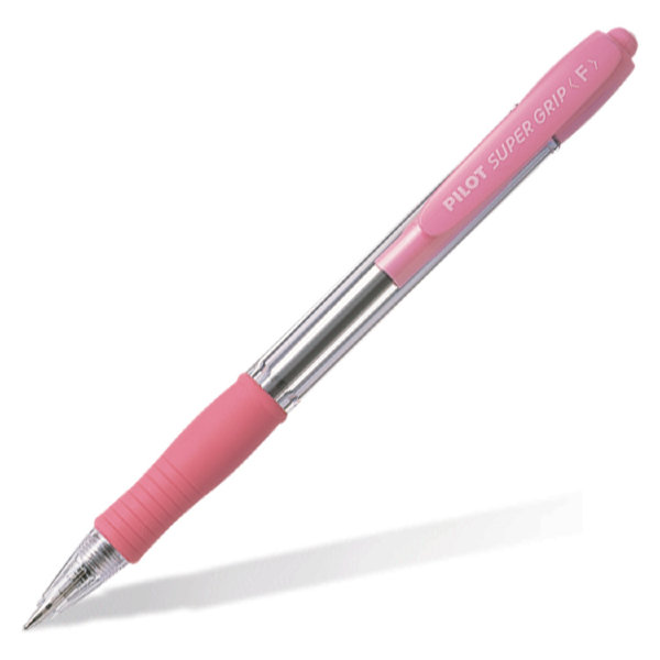 Ручка шариковая Pilot Super Grip розовый корпус синяя 0,7мм BPGP-10R-F (P)