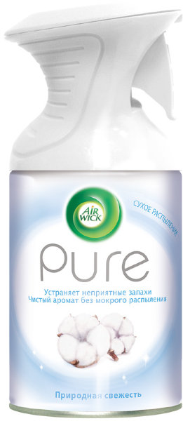 Освежитель воздуха аэрозольный Airwick "Pure. Природная свежесть", сухое распыление, 250мл