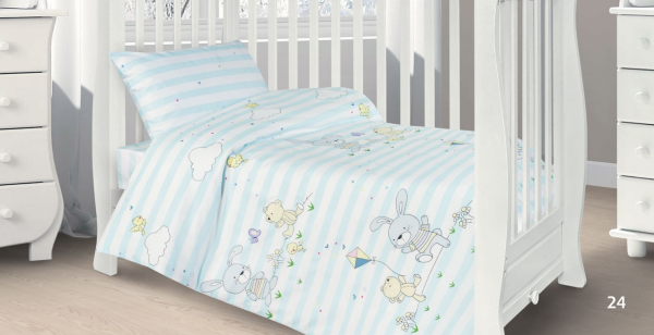 Постельное белье в детскую кроватку 120*60 Ecotex Kids Collection Сатин-комфорт 24