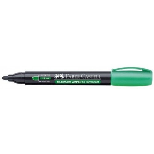 Faber-Castell Маркер перманентный 3,0мм MULTIMARK WINNER 52, зеленый 157863