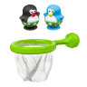 Игр. наб. для купания с брызгалкой, Bondibon, сачок и 2 пингвина, pvc