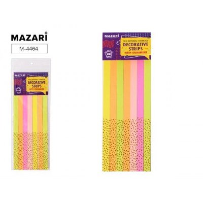 MAZARI Ленты декоративные с орнаментом, 28шт, бумажные, ассорти M-4464
