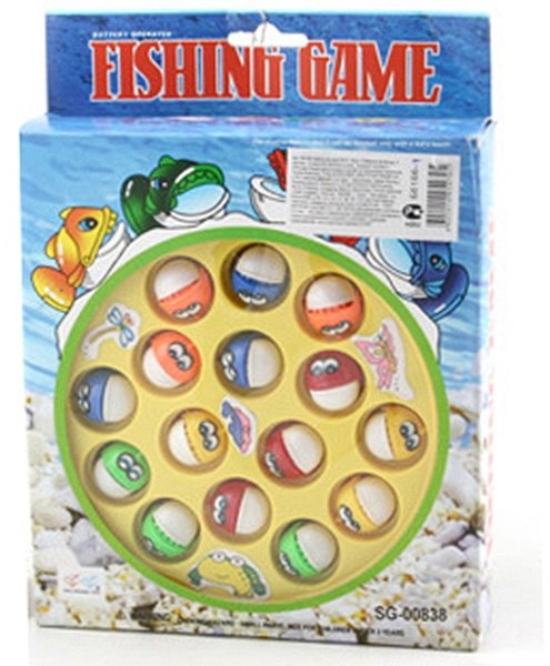 Набор игровой BOX 18см. Рыбалка на батарейках  4 удочки, 15 рыб SG-00838