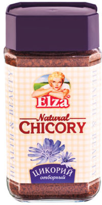 Цикорий растворимый ELZA "Natural Chicory", гранулированный, 100 г, стеклянная банка, Германия, 7056