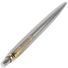 Ручка шариковая PARKER "Jotter Core Stainless Steel GT", корпус серебристый, позолоченные детали, синяя, 1953182