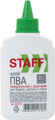 Клей ПВА STAFF, 85 г, с дозатором