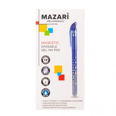MAZARI Ручка - шпион MAZARI MAGESTIC гелевая, синяя, со стираемыми термочернилами, 0,5мм M-5310-70