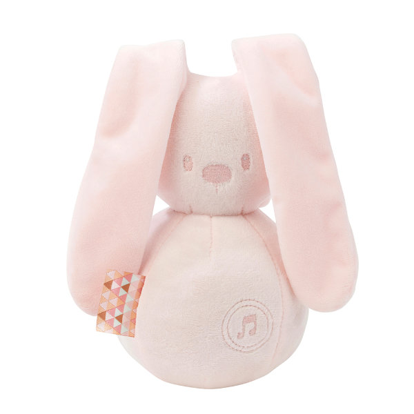 Мягкая музыкальная игрушка Nattou Soft Toy Lapidou Кролик(light pink 878784)